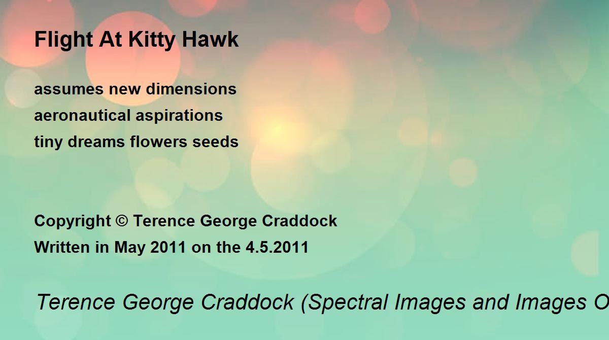 Flight At Kitty Hawk Flight At Kitty Hawk Poem by Terence
