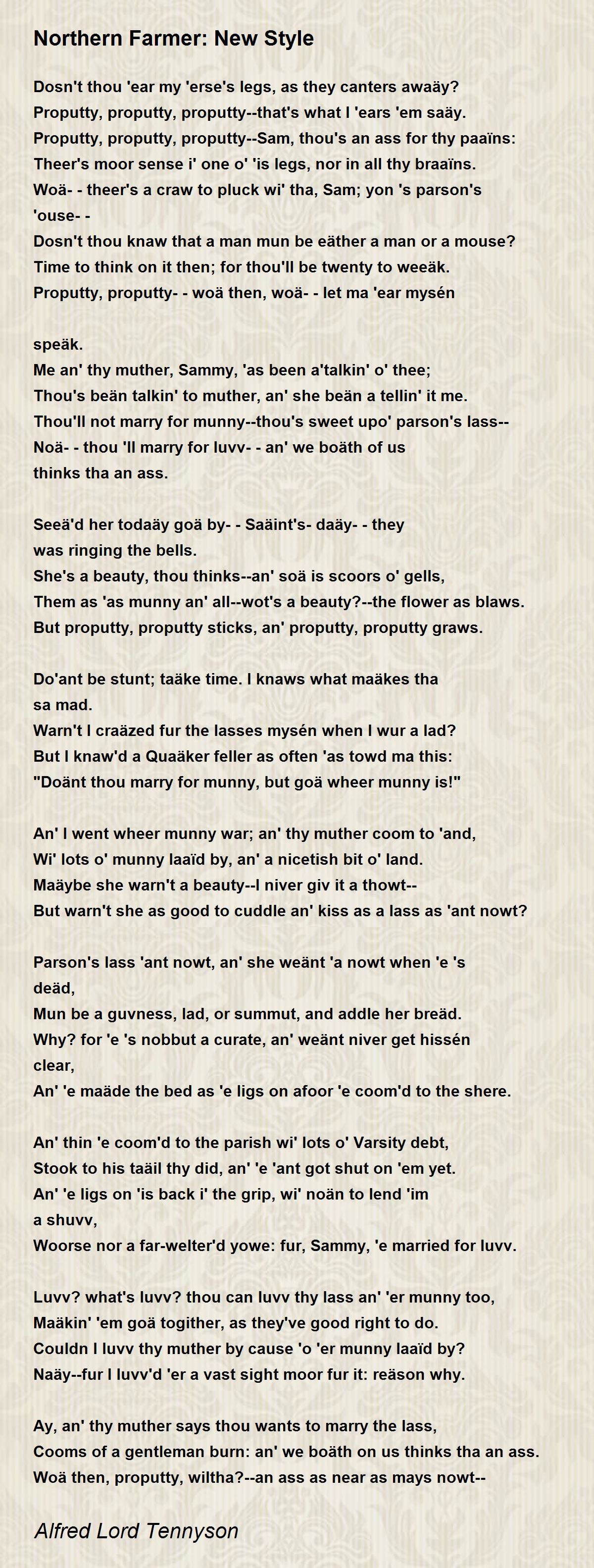 Northern farmer new style essay 06 image