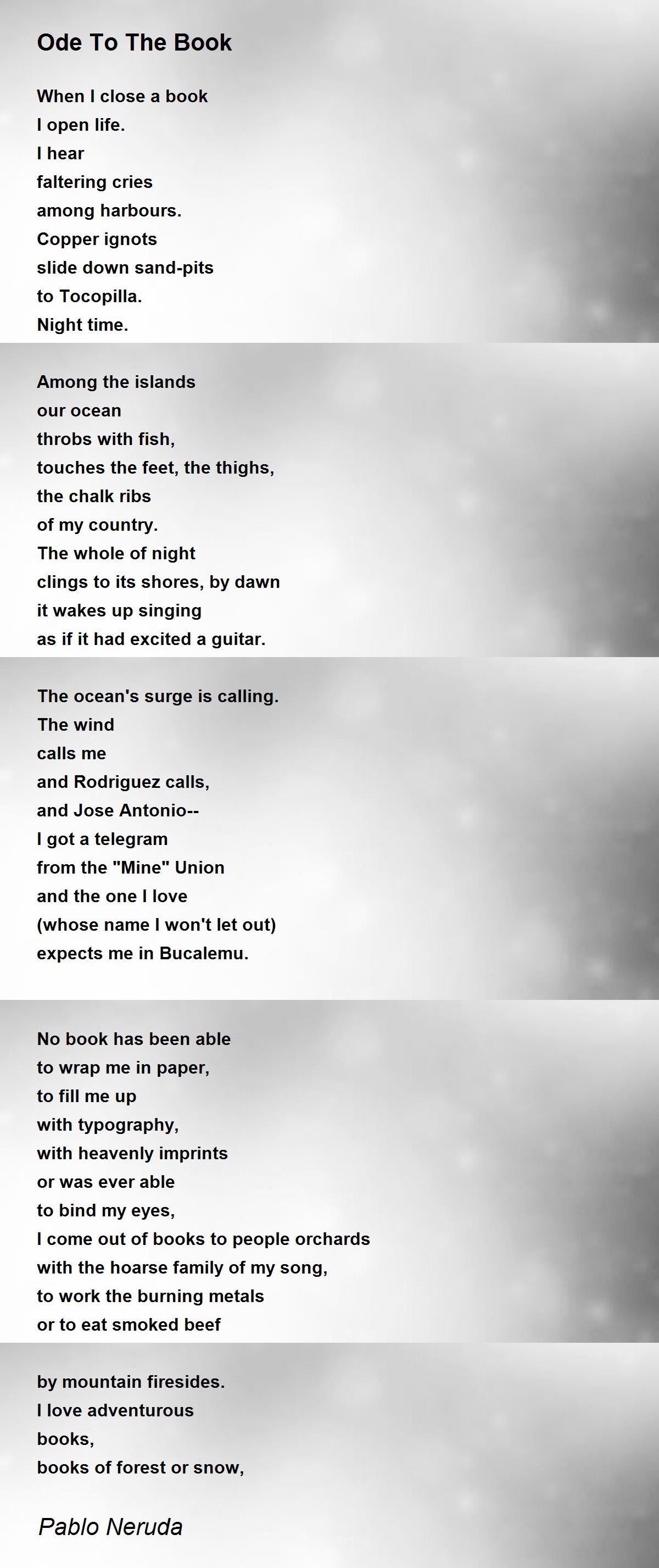 Ode To The Book Poem by Pablo Neruda - Poem Hunter