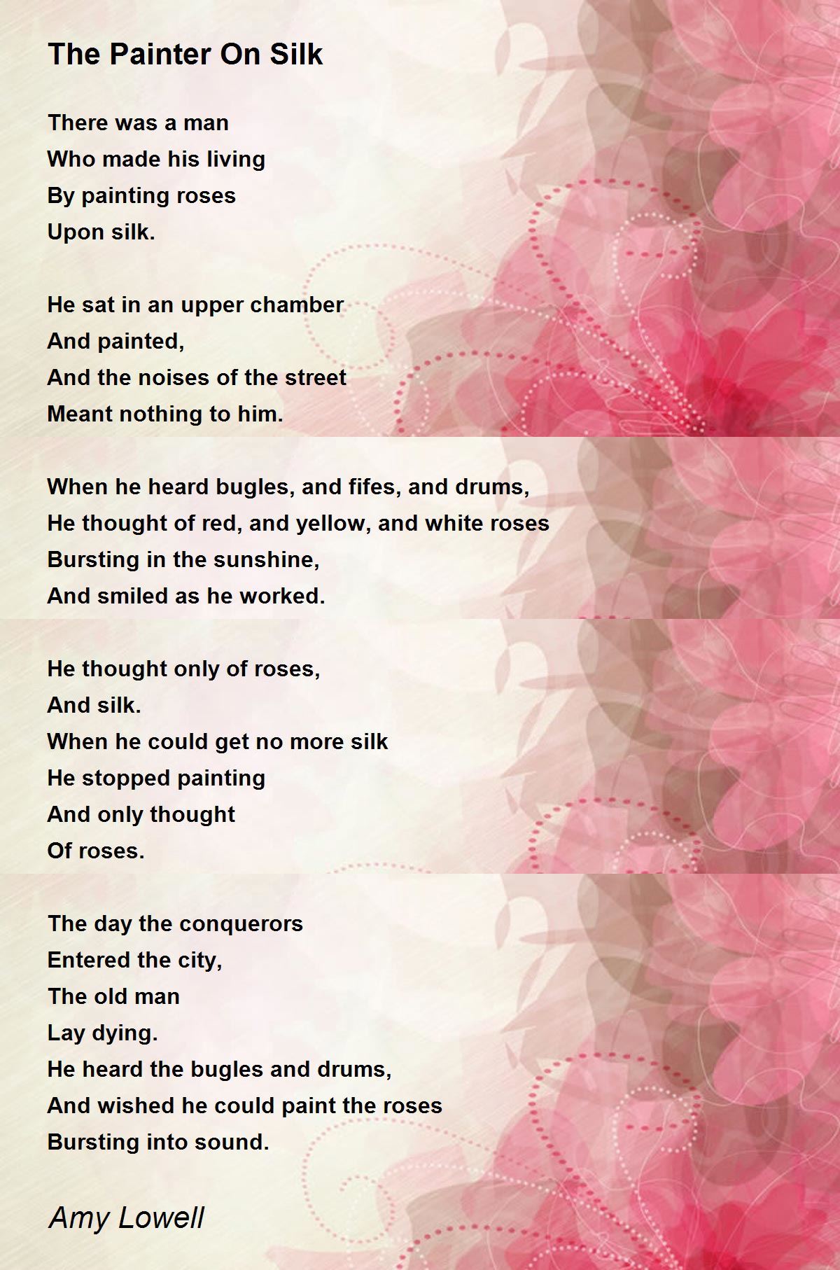 The Painter On Silk The Painter On Silk Poem by Amy Lowell