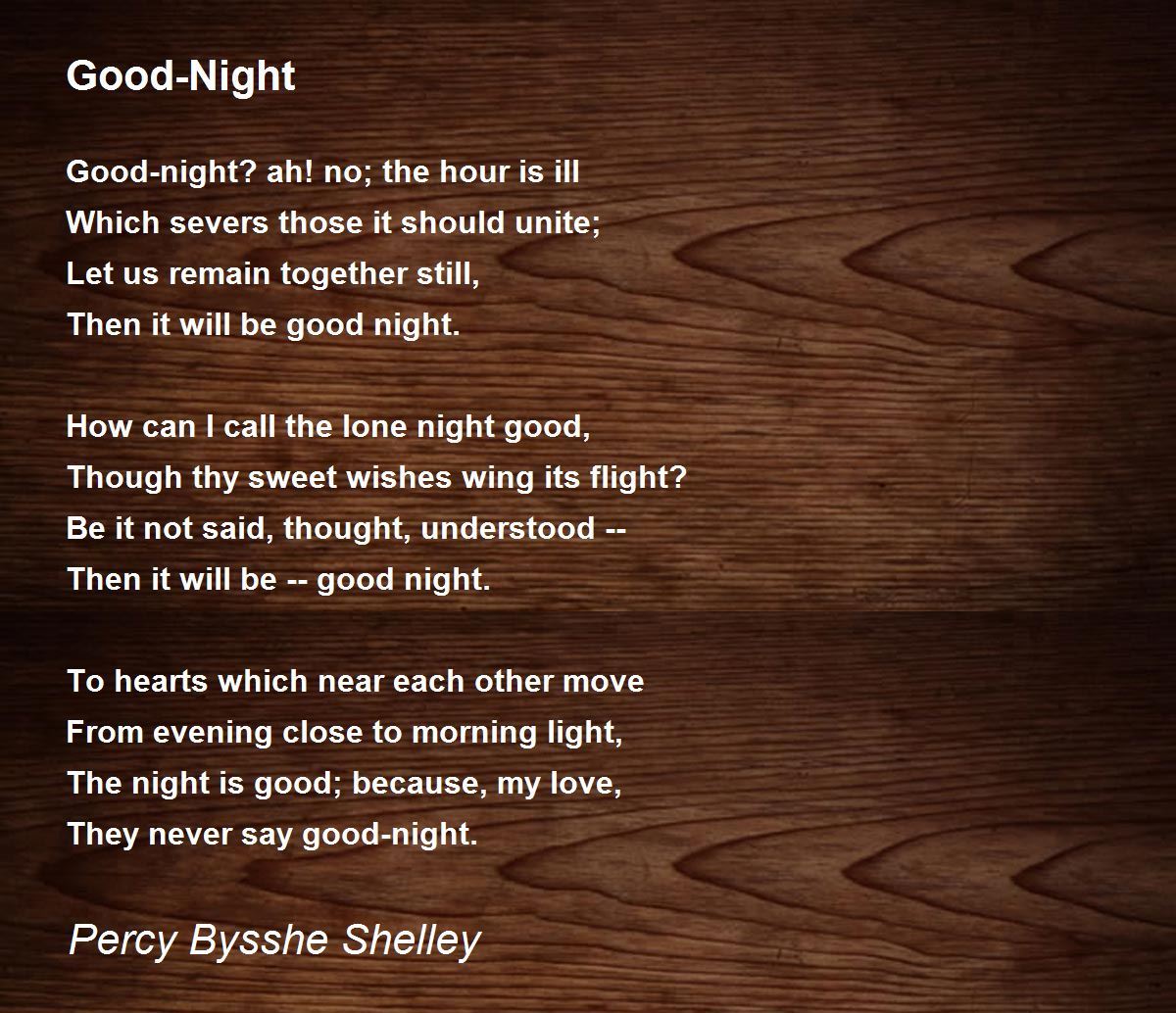 Short Goodnight Love Poems - Food Ideas.