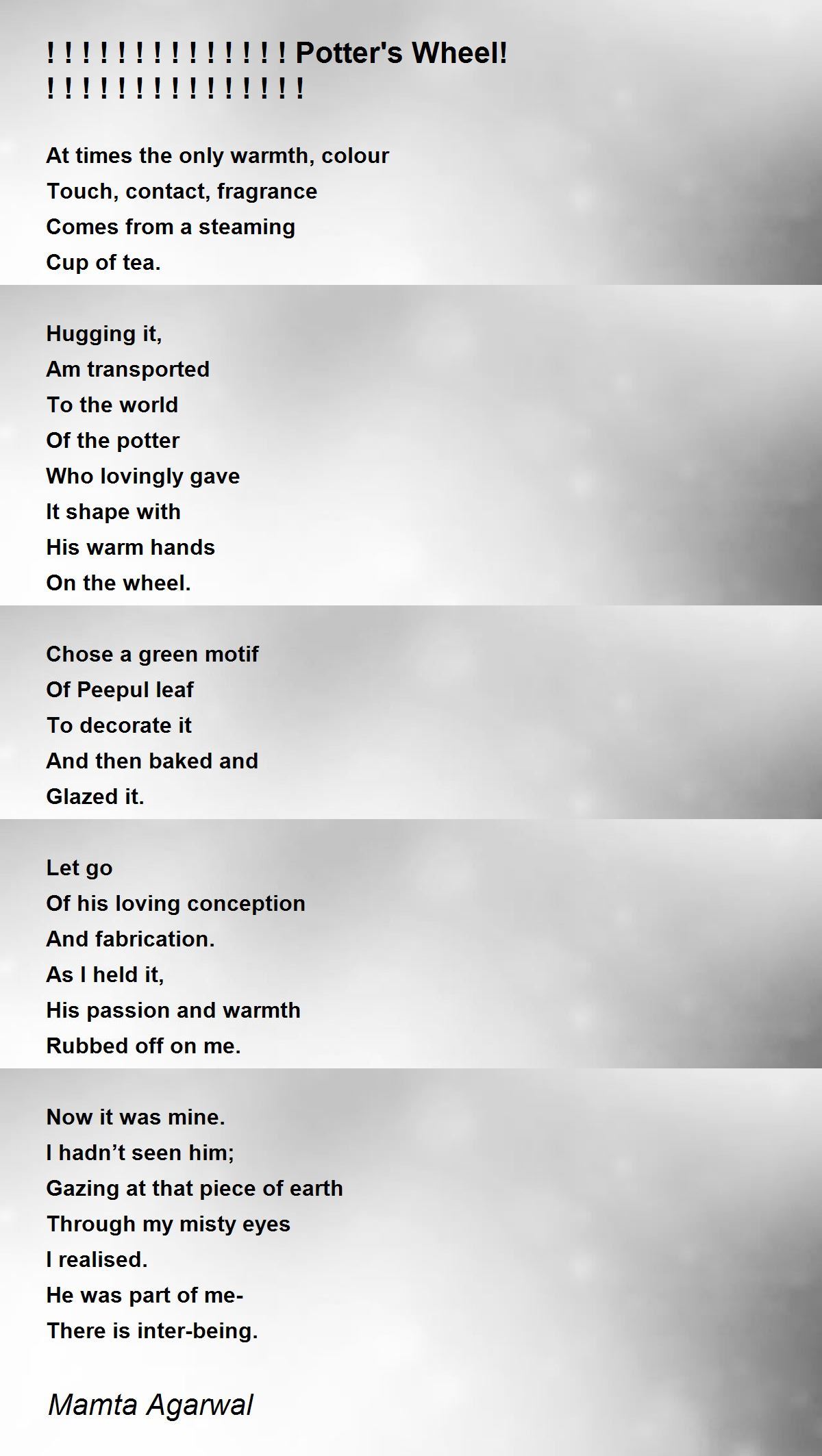 Potter's Wheel! ! ! ! ! ! ! ! ! ! ! ! ! ! ! ! by Mamta Agarwal
