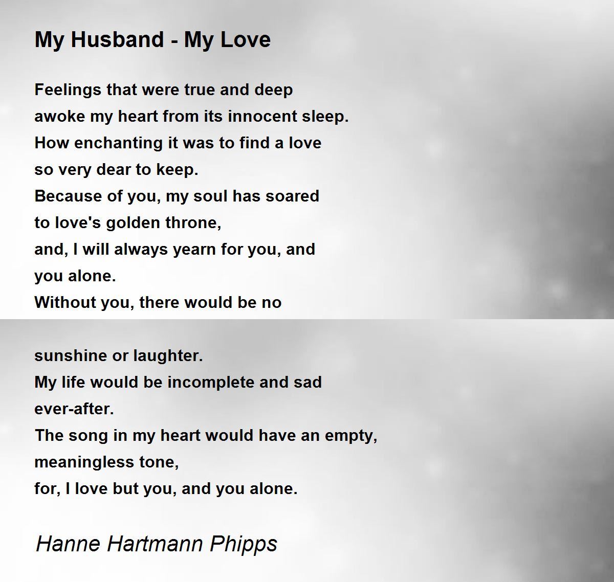 Poem for my husband