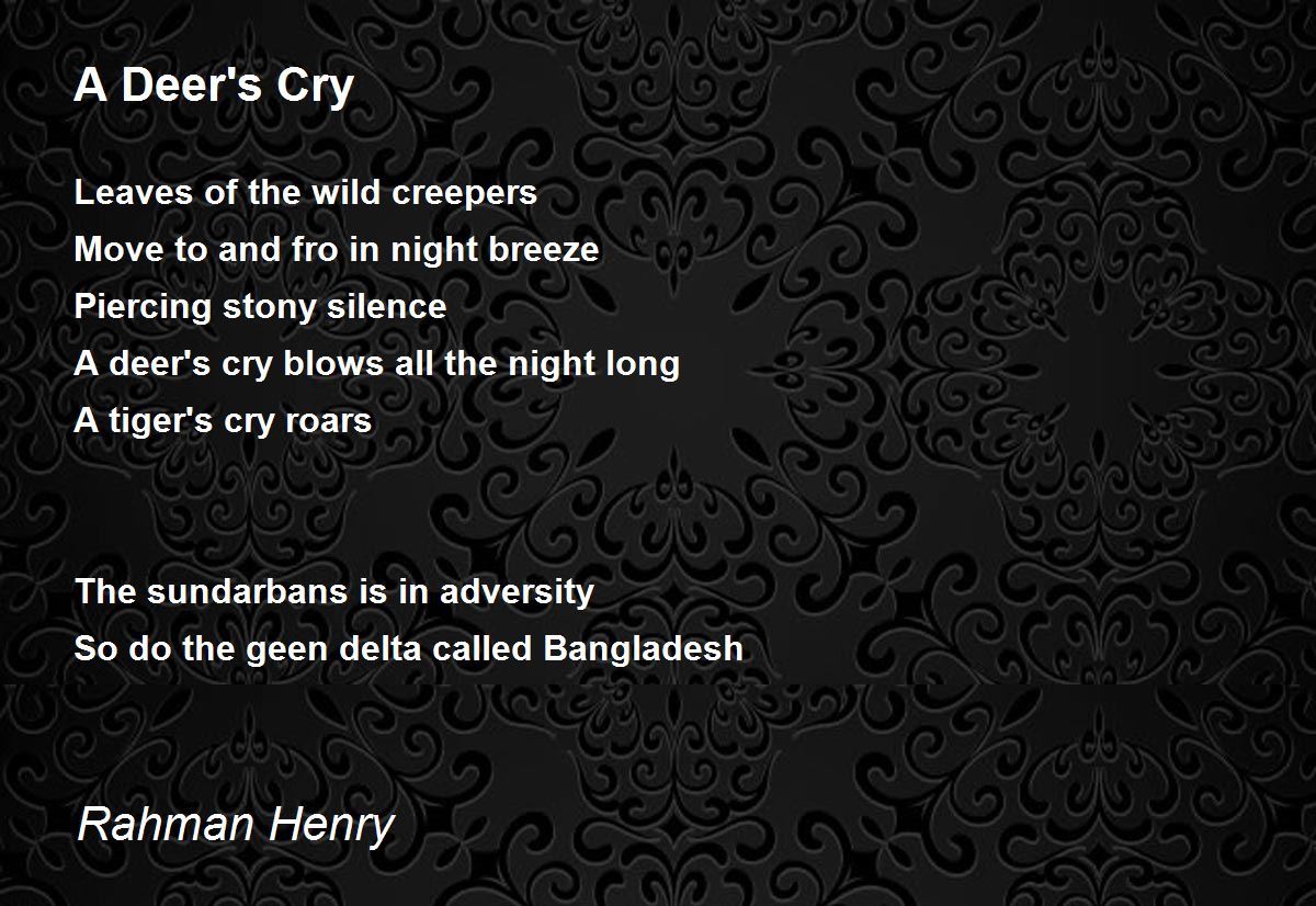 A Deer's Cry A Deer's Cry Poem by Rahman Henry