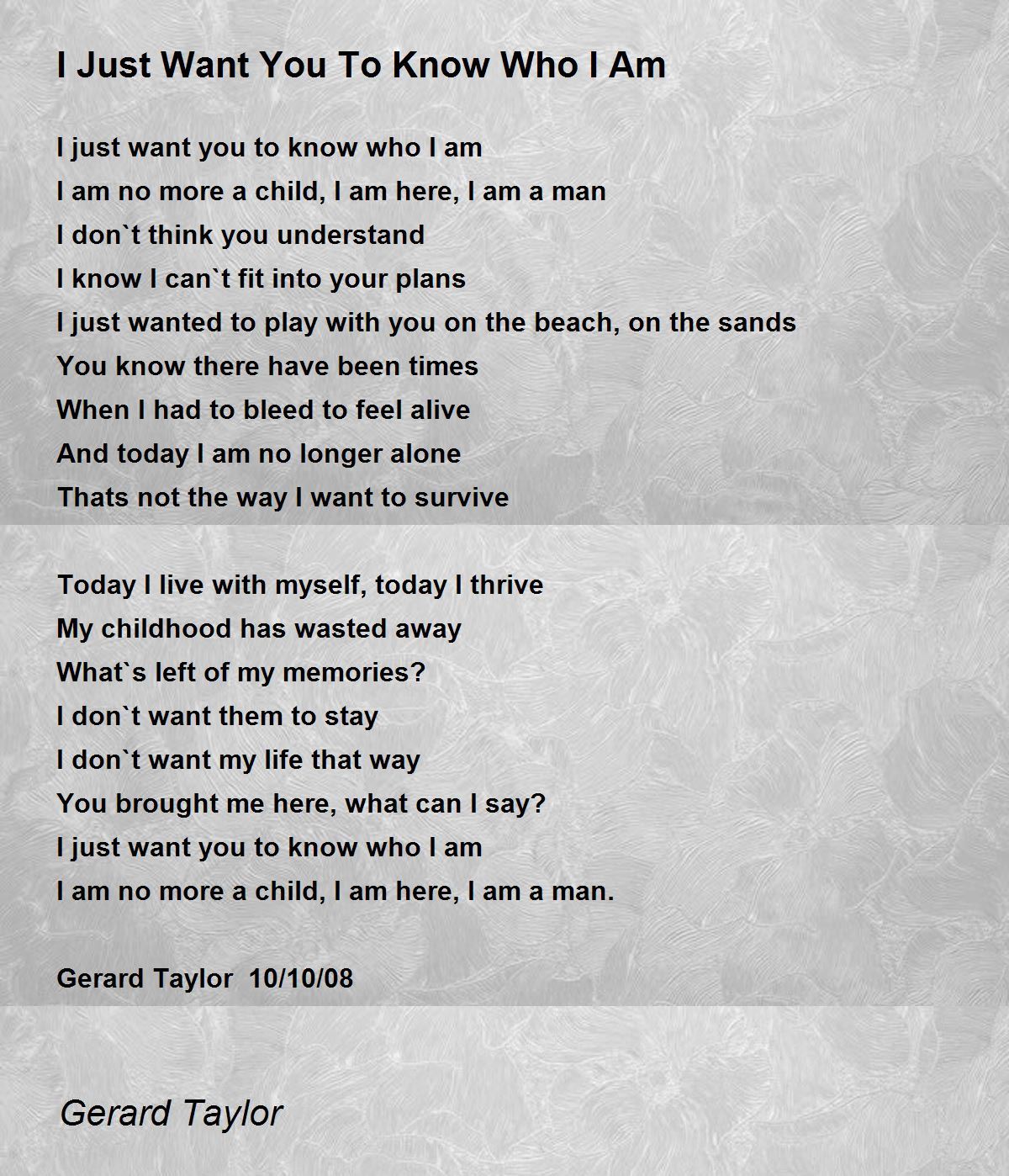 I Just Want You To Know