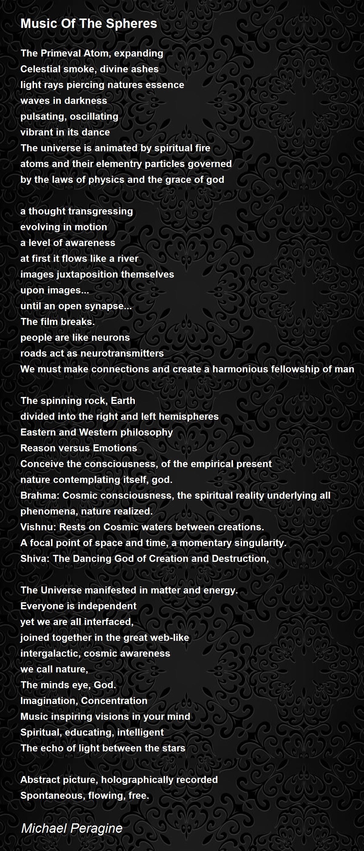 Music Of The Spheres Music Of The Spheres Poem by Michael Peragine