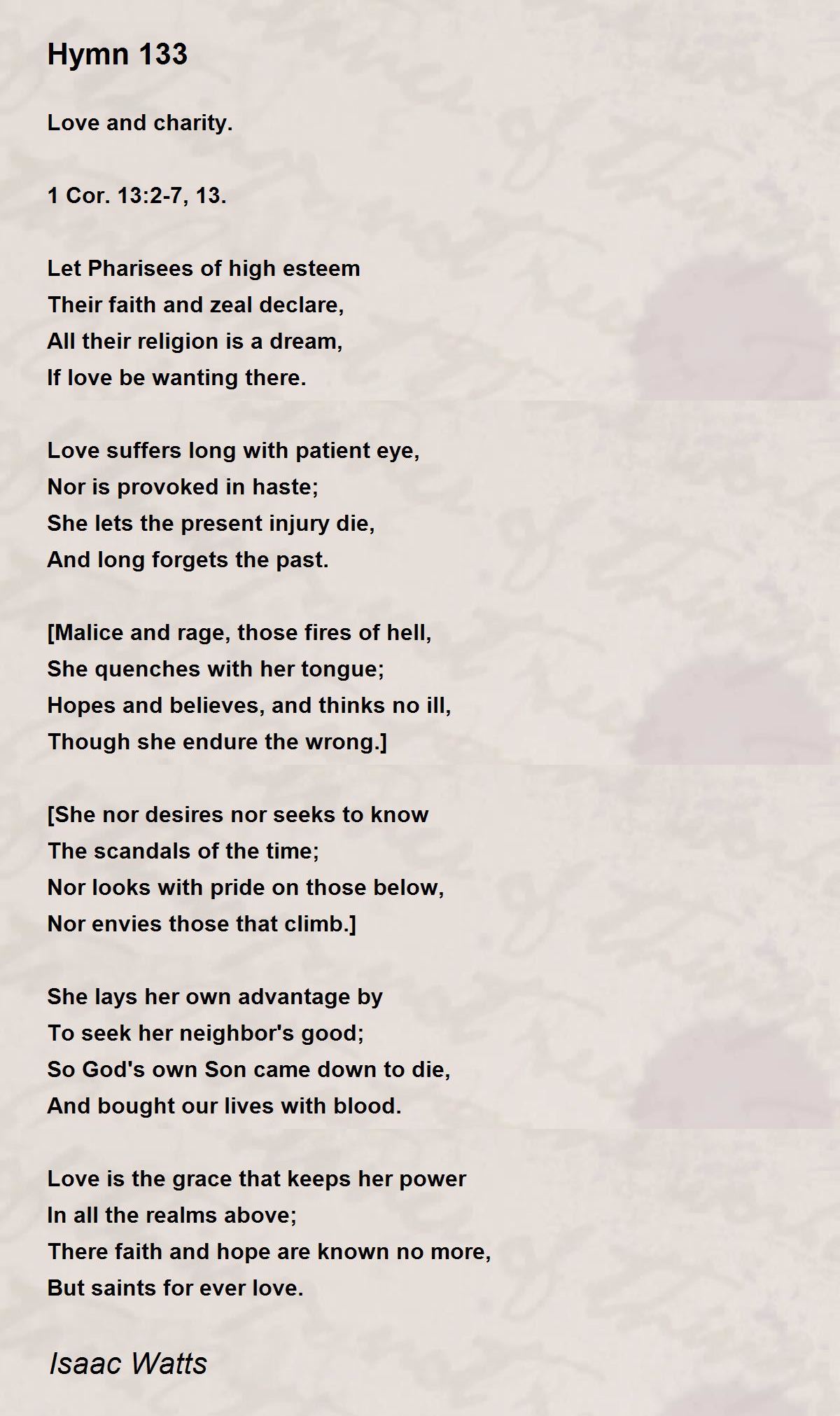 Hymn 133 - Hymn 133 Poem by Isaac Watts