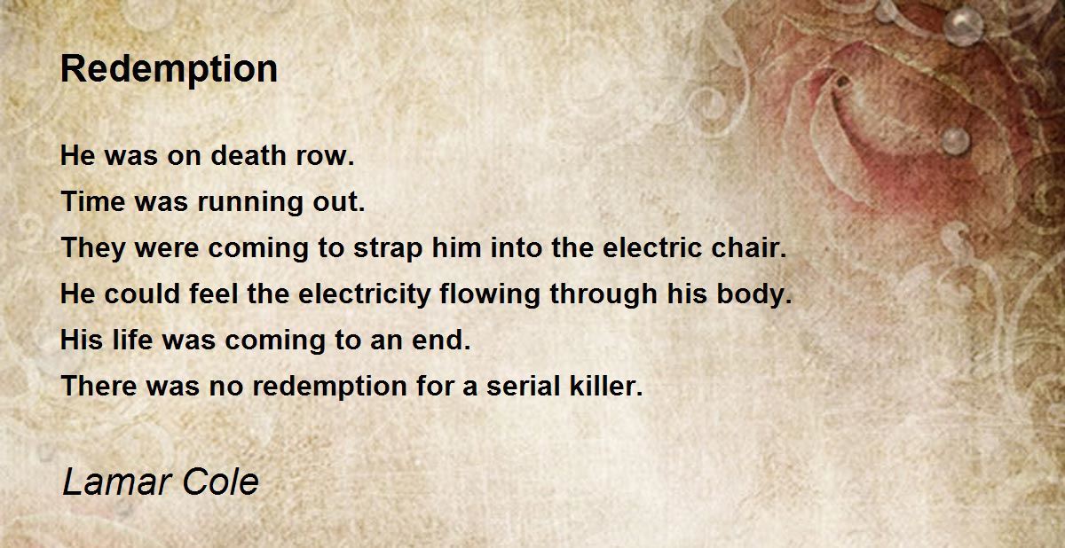 Redemption Redemption Poem by Lamar Cole