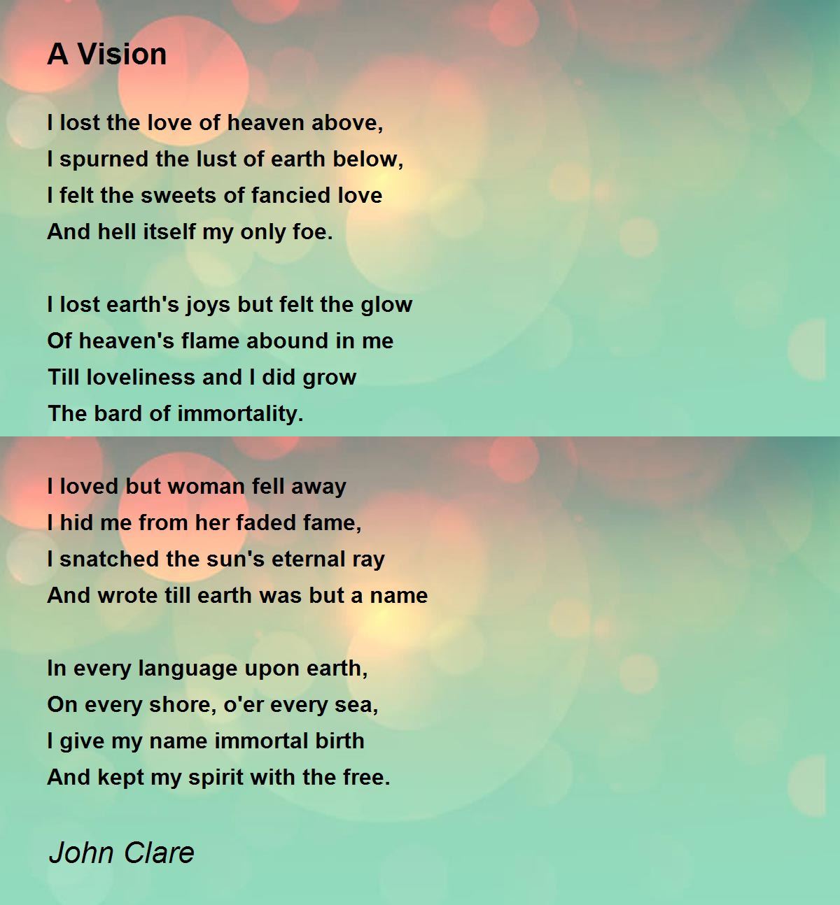 poem de viziune