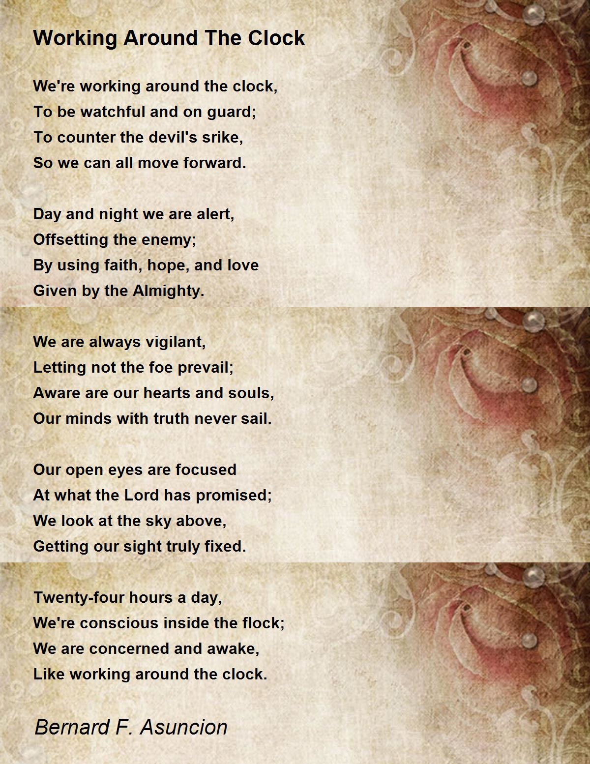 Working Around The Clock by Bernard F. Asuncion Working Around The