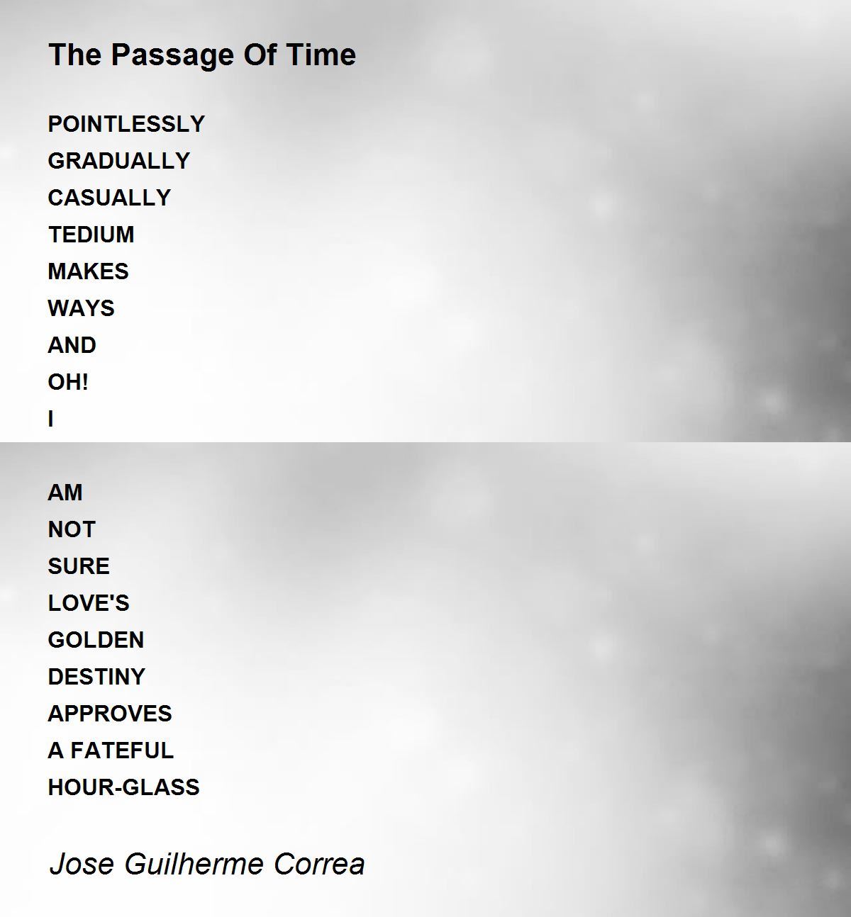 The Passage Of Time by JG Correa The Passage Of Time Poem