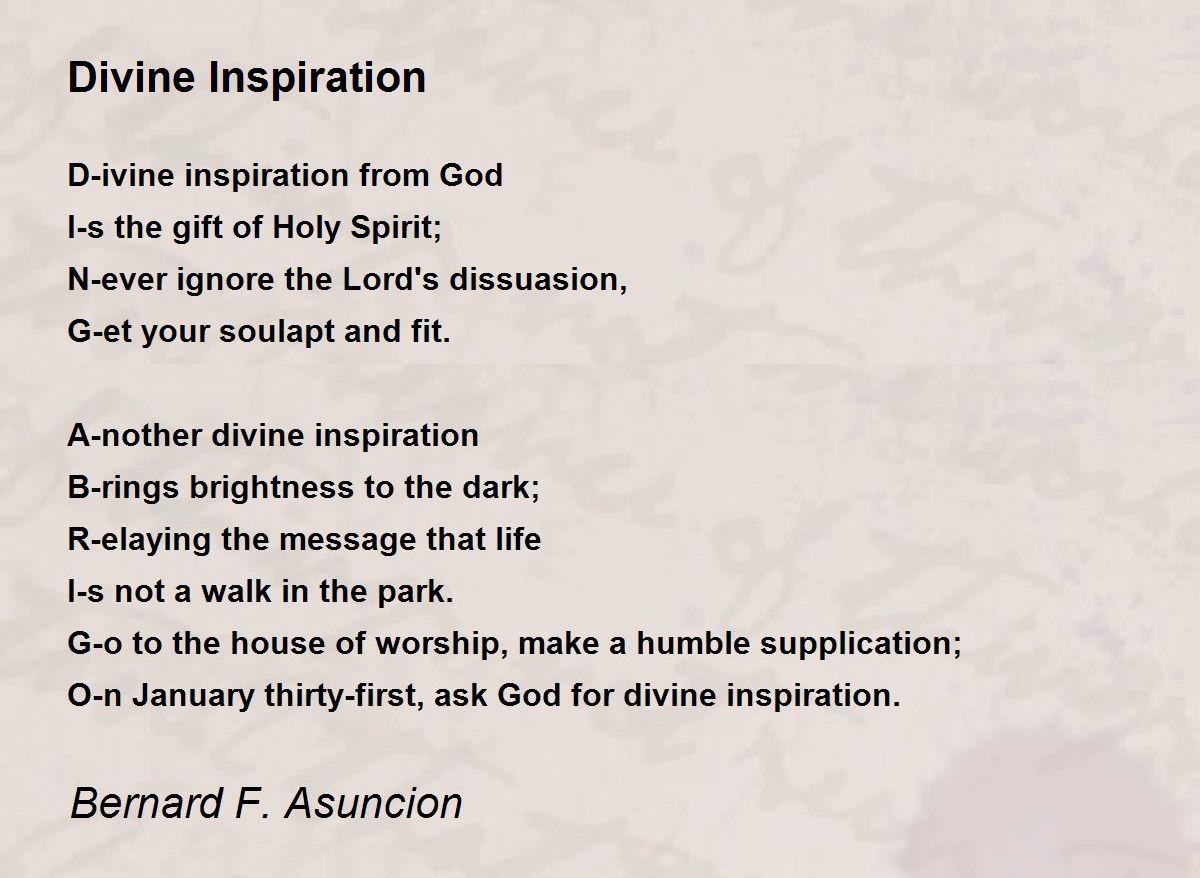 divine inspiration essay