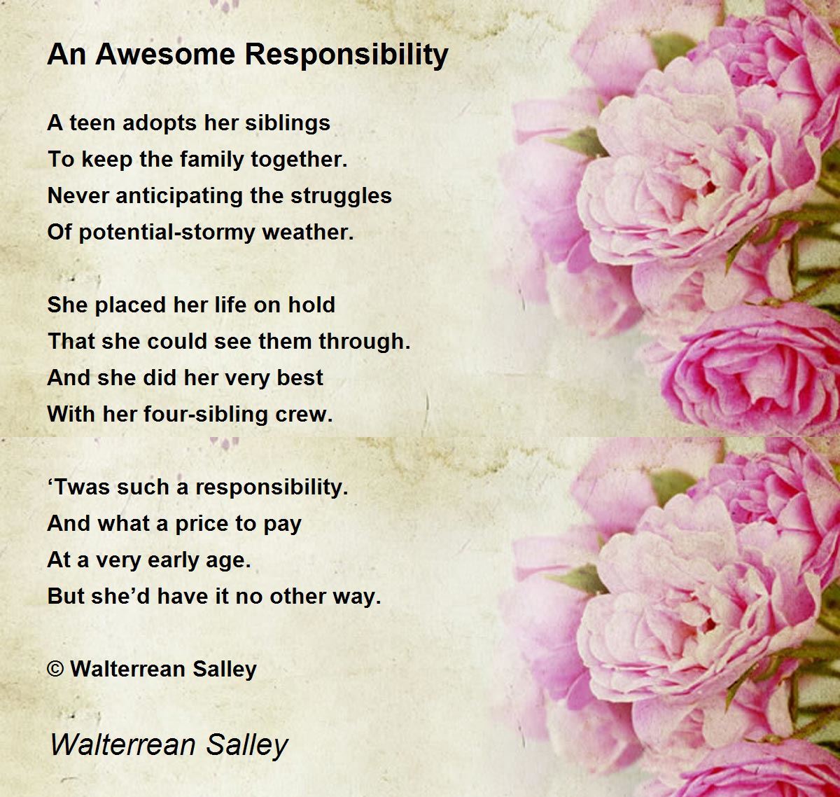 An Awesome Responsibility An Awesome Responsibility Poem by