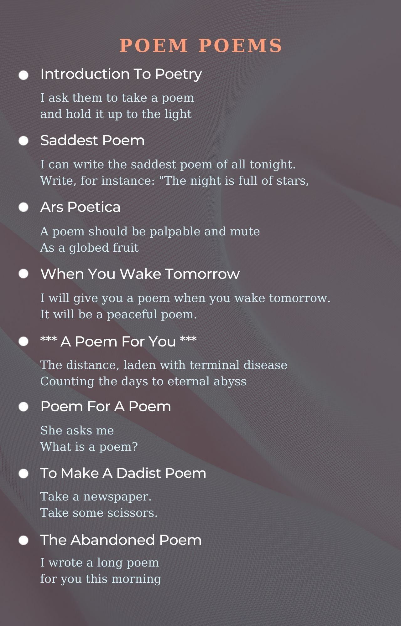 Poem Poets
