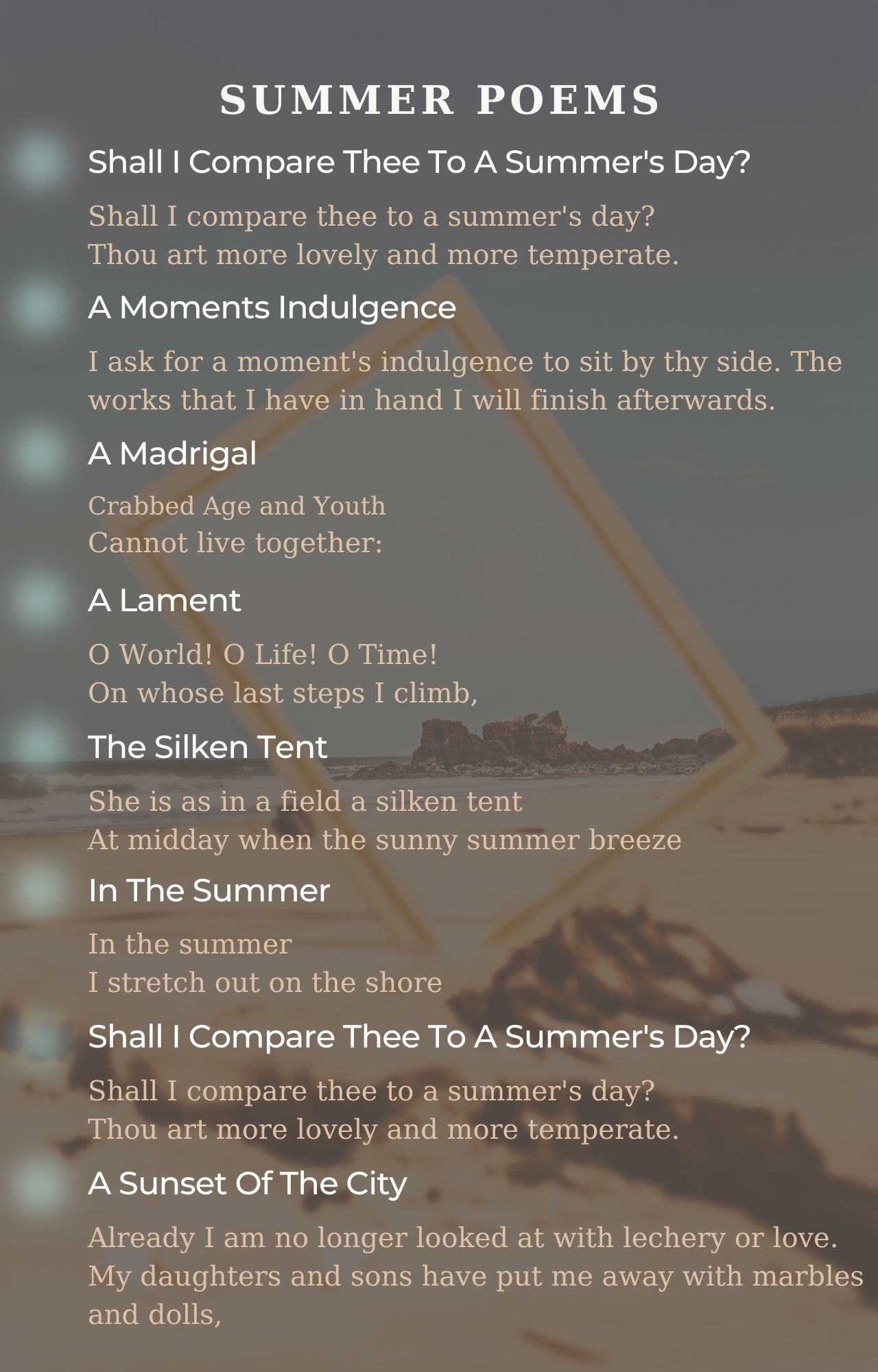 Summer Poets